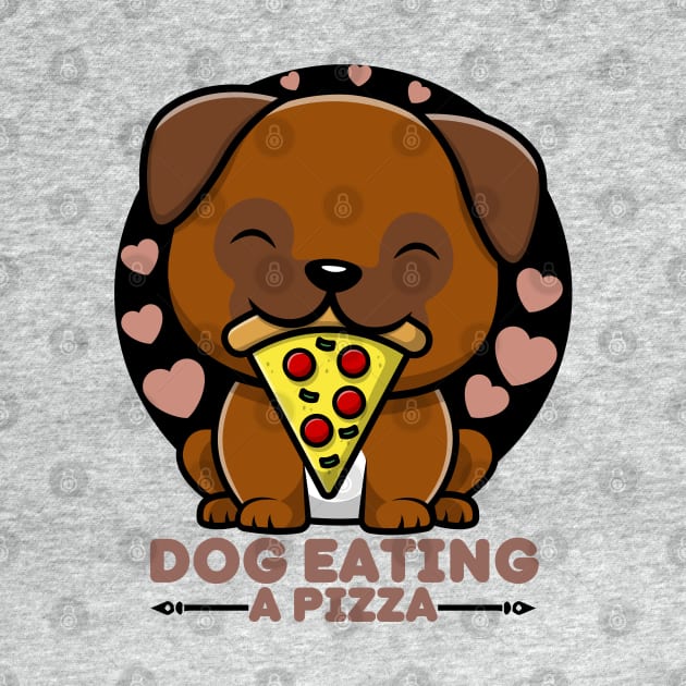 Dog Eating A Pizza by CollectionOS